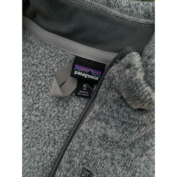 Patagonia BETTER SWEATER 1/4 zip pullover GRAY Fleece Jacket KIDS YOUTH XL - Picture 3 of 5